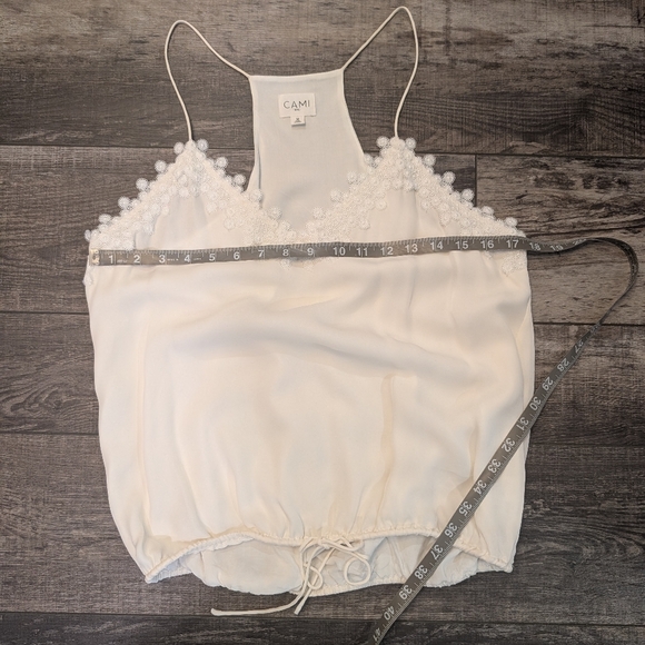 Cami NYC White Lace Trim Racer Back Camisole Size M - Picture 7 of 7